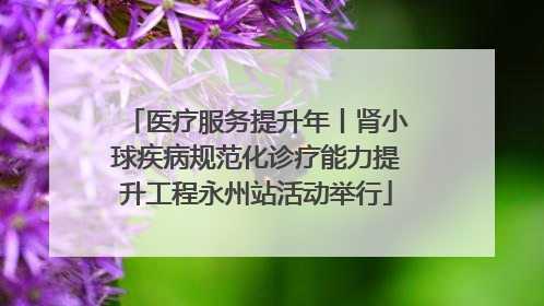 医疗服务提升年丨肾小球疾病规范化诊疗能力提升工程永州站活动举行